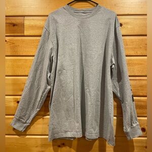 Carhartt Gray Long Sleeve Men's Tee XL